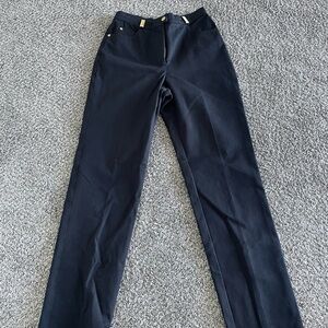 Classic Black Straight-Leg Pants